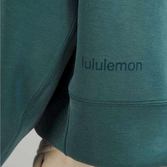 Lululemon Perfectly Oversized Cropped Crew Green Jasper Size 2 - Picture 5 of 6